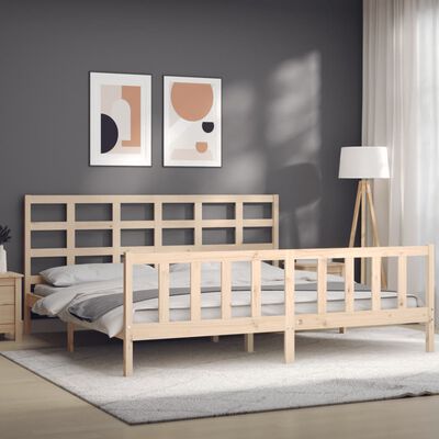 vidaXL Bed Frame without Mattress Solid Wood Pine