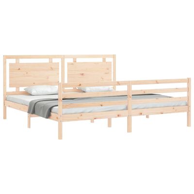 vidaXL Bed Frame without Mattress Super King Size Solid Wood