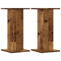 vidaXL Speaker Stands 2 pcs Old Wood 30x30x60 cm Engineered Wood