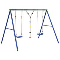 vidaXL Outdoor Swing Set with Swings and Disc Swing
