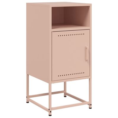 vidaXL Bedside Cabinet Pink 36x39x78 cm Steel