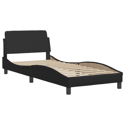 vidaXL Bed Frame without Mattress Black 80x200 cm Faux Leather