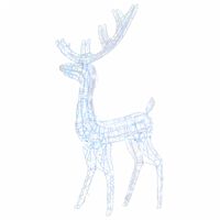 vidaXL Acrylic Reindeer Christmas Decoration 140 LEDs 120 cm Cold White