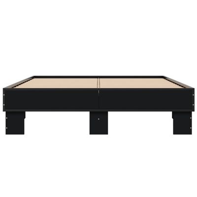 vidaXL Bed Frame without Mattress Black 140x200 cm