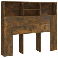 vidaXL Headboard Cabinet Smoked Oak 120x19x103.5 cm