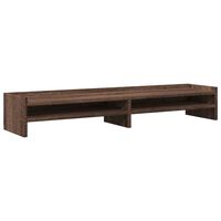 vidaXL Monitor Stand Brown Oak 100x24x16 cm Engineered Wood