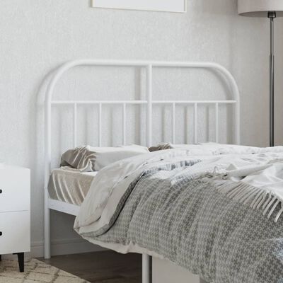 vidaXL Metal Headboard White 120 cm