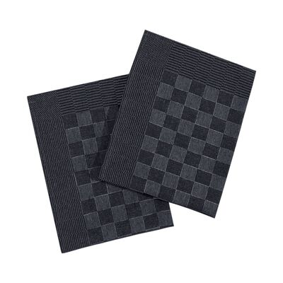 vidaXL Kitchen Towels 20 pcs Black and Grey 50x70 cm Cotton