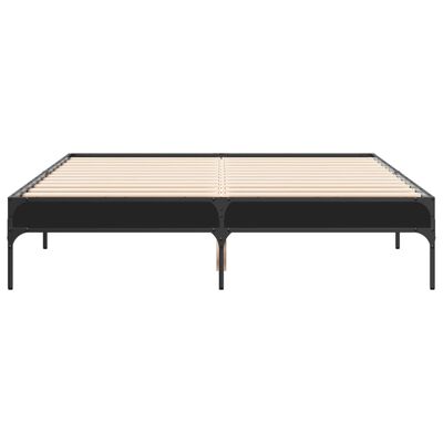 vidaXL Bed Frame without Mattress Black 135x190 cm Double