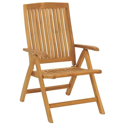 vidaXL Reclining Garden Chairs 8 pcs Solid Wood Teak