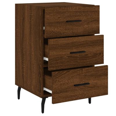 vidaXL Bedside Cabinet Brown Oak 40x40x66 cm Engineered Wood