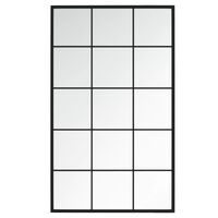 vidaXL Wall Mirror Black 100x60 cm Metal