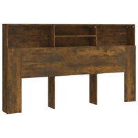 vidaXL Headboard Cabinet Smoked oak 180x19x103.5 cm