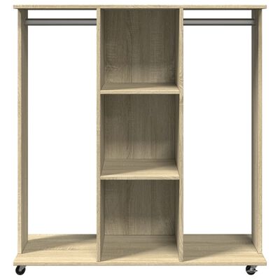 vidaXL Wardrobe with Wheels Sonoma Oak 102x38x110 cm Engineered Wood