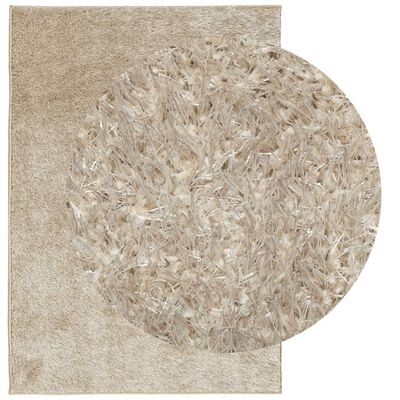 vidaXL Rug ISTAN High Pile Shiny Look Beige 160x230 cm