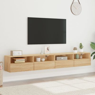 vidaXL TV Wall Cabinets 2 pcs Sonoma Oak 100x30x30 cm Engineered Wood
