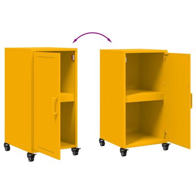 vidaXL Sideboard Mustard Yellow 36x39x72 cm Steel