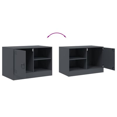 vidaXL TV Cabinets 2 pcs Anthracite 67x39x44 cm Steel