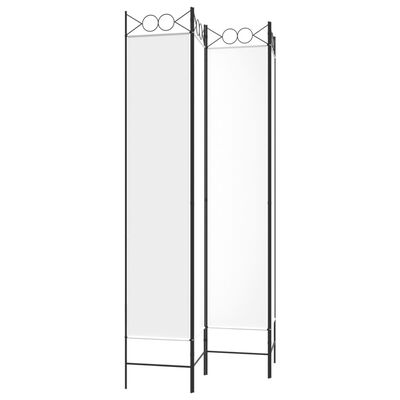 vidaXL 4-Panel Room Divider White 160x220 cm Fabric