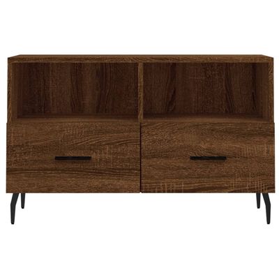 vidaXL TV Cabinet Brown Oak 80x36x50 cm Engineered Wood