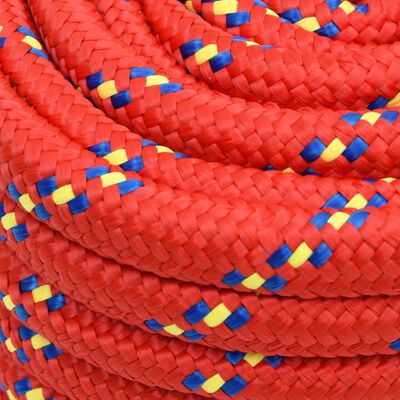 vidaXL Boat Rope Red 20 mm 100 m Polypropylene