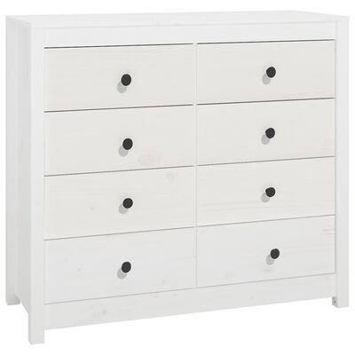 vidaXL Side Cabinet White 100x40x90 cm Solid Wood Pine