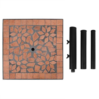 vidaXL Parasol Base Terracotta Square 12 kg