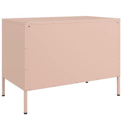 vidaXL TV Cabinet Pink 68x39x50.5 cm Steel