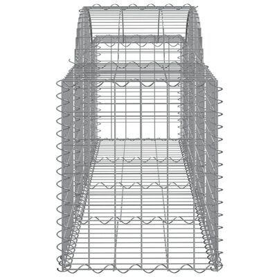 vidaXL Arched Gabion Baskets 11 pcs 200x50x60/80 cm Galvanised Iron