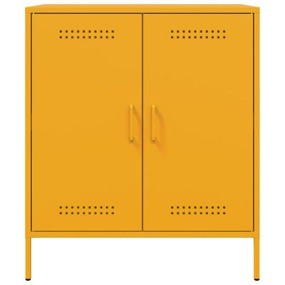 vidaXL Sideboard Mustard Yellow 68x39x79 cm Steel