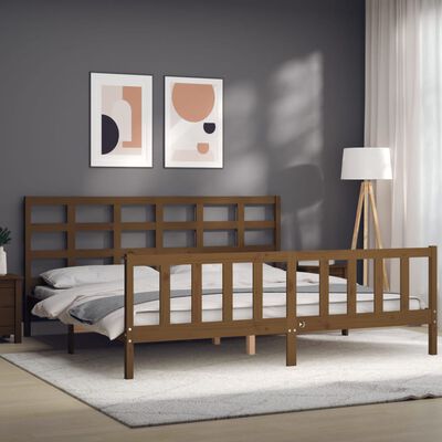 vidaXL Bed Frame without Mattress Honey Brown 200x200 cm Solid Wood Pine