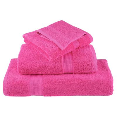 vidaXL Premium Sauna Towels SOLUND 10 pcs Pink 80x200 cm 600 gsm