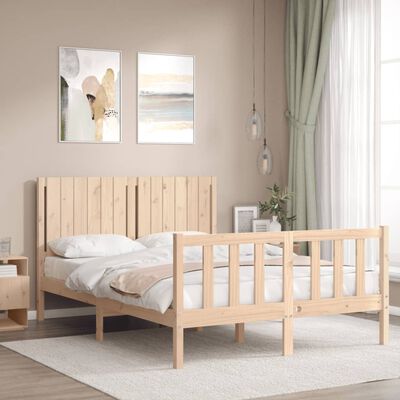 vidaXL Bed Frame without Mattress 140x200 cm Solid Wood Pine