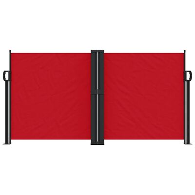 vidaXL Retractable Side Awning Red 120x600 cm