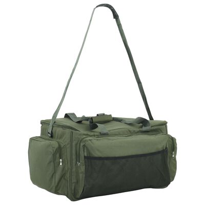 vidaXL Fishing Bag Waterproof Dark Green Oxford Fabric