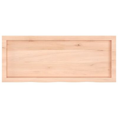 vidaXL Table Top 100x40x(2-4) cm Untreated Solid Wood Oak