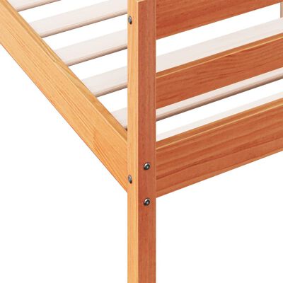 vidaXL Bed Frame without Mattress Wax Brown 140x200 cm Solid Wood Pine