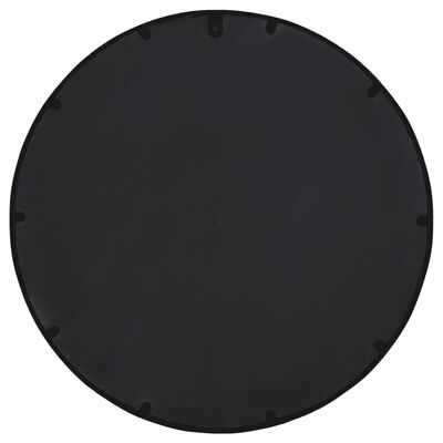 vidaXL Garden Mirror Black 40x4 cm Iron Round for Outdoor Use