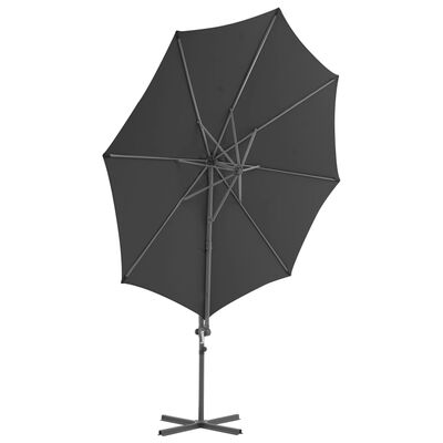 vidaXL Garden Parasol with Portable Base Anthracite