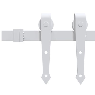 vidaXL Sliding Door Hardware Kit 200 cm Steel White