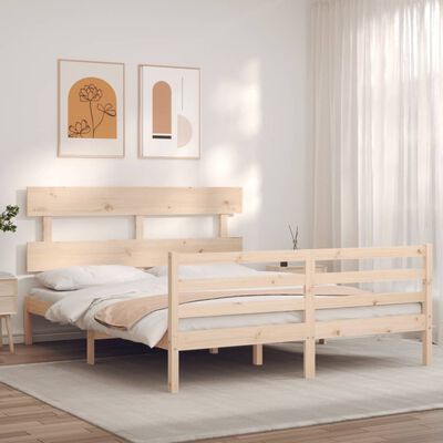 vidaXL Bed Frame without Mattress 160x200 cm Solid Wood