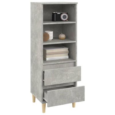 vidaXL Highboard Concrete Grey 40x36x110 cm Engineered Wood