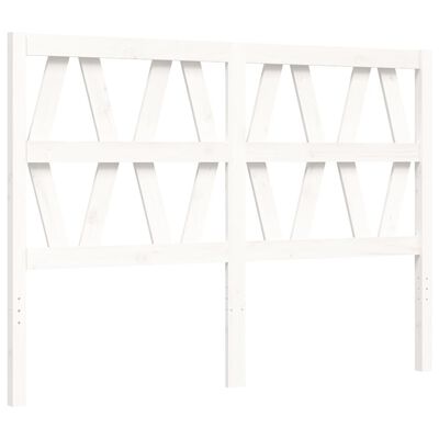 vidaXL Bed Frame without Mattress White 140x190 cm Solid Wood