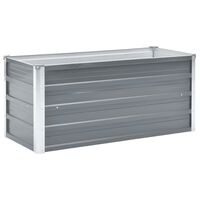 vidaXL Garden Raised Bed Galvanised Steel 100x40x45 cm Grey