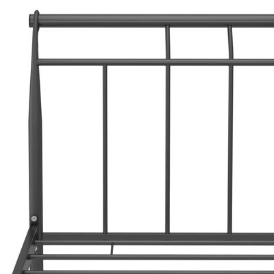 vidaXL Bed Frame without Mattress Black Metal 120x200 cm