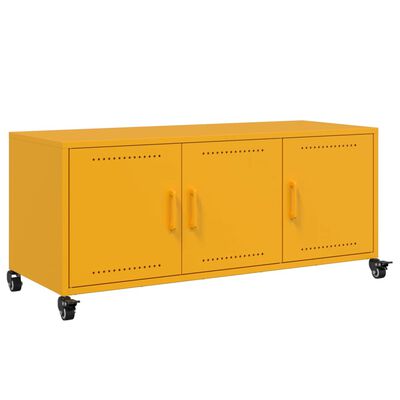 vidaXL TV Cabinet Mustard Yellow 100.5x39x43.5 cm Steel