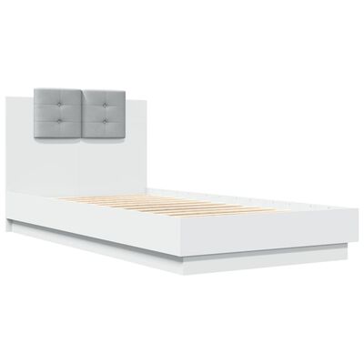 vidaXL Bed Frame without Mattress White 75x190 cm Small Single