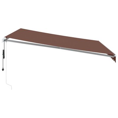 vidaXL Automatic Retractable Awning Brown 400x300 cm