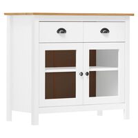 vidaXL Sideboard Hill White 90x40x80 cm Solid Pine Wood