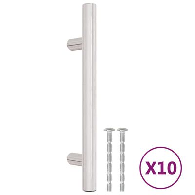 vidaXL Cabinet Handles 10 pcs Silver 96 mm Stainless Steel